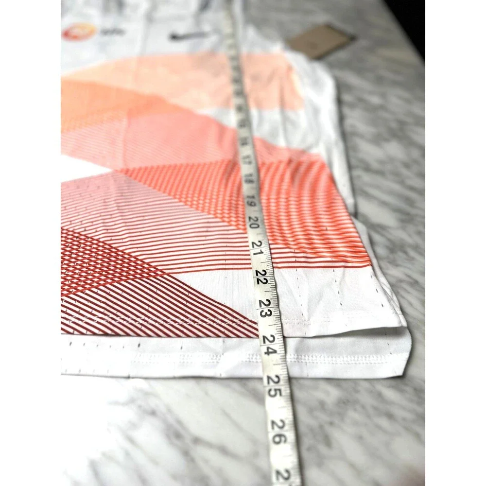 Nike ADV AeroSwift NN Track Singlet Tank Mens Medium White Orange DV7714-100
